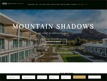 Tablet Screenshot of mountainshadows.com